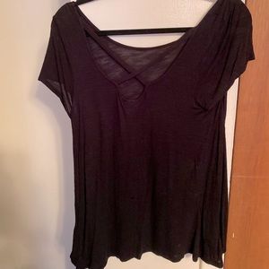 Mossimo Cross Back Shirt | Black X-Cross Back Shirt